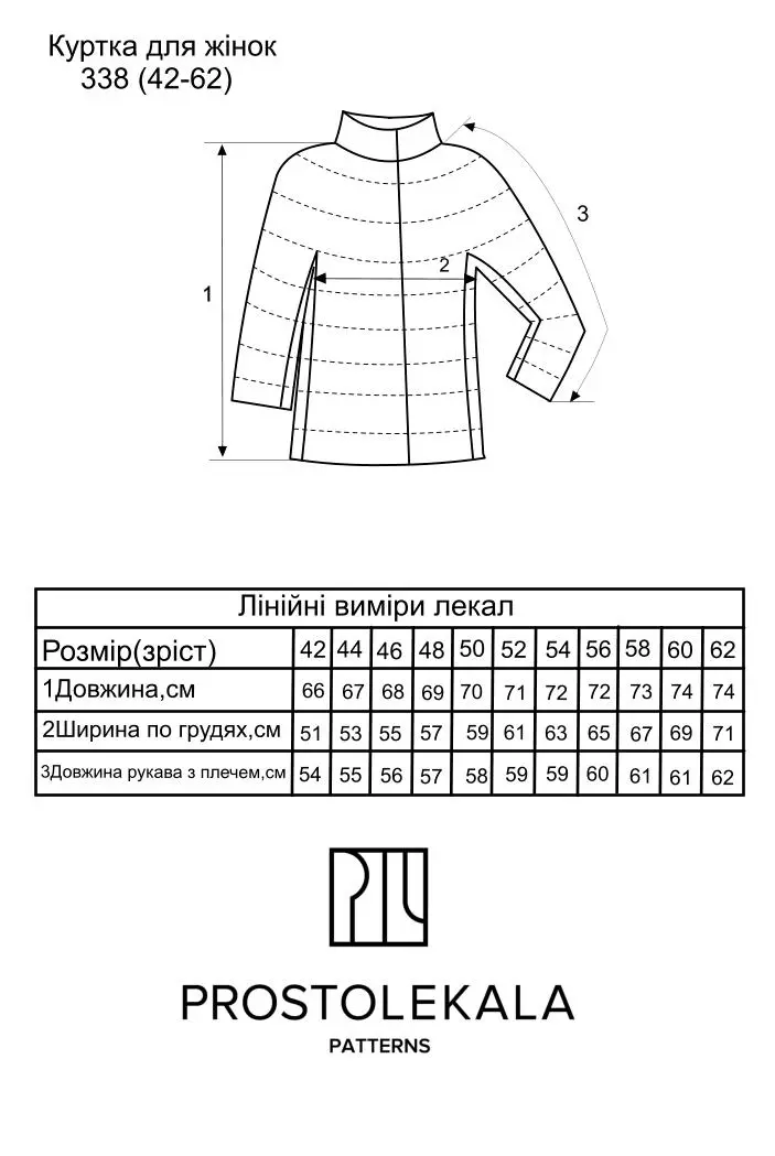 Выкройка 338 куртка для женщин