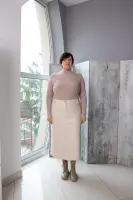 Pattern 3028 skirt made of eco-leather for women