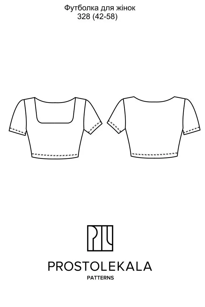 Pattern 328 crop t-shirt for women