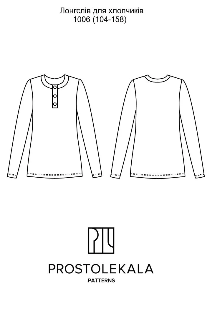 Wykrój 1006 longsleeve dla chłopców
