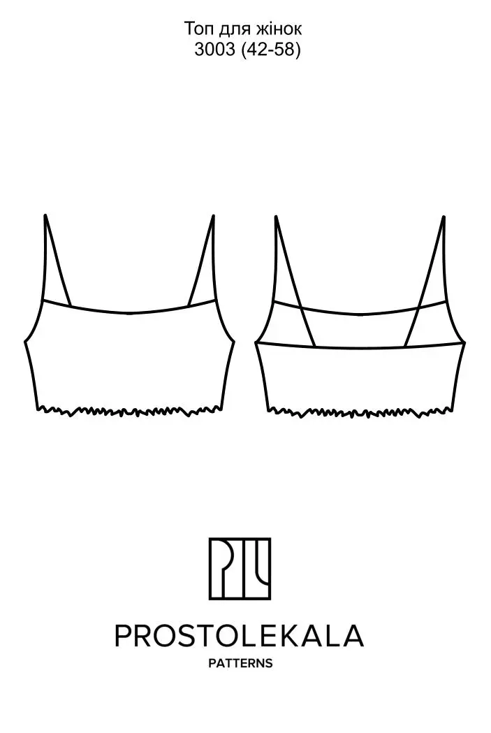 Wykrój 3003 top damski