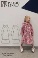 Wykrój 185 sukienka dla dziewczynek