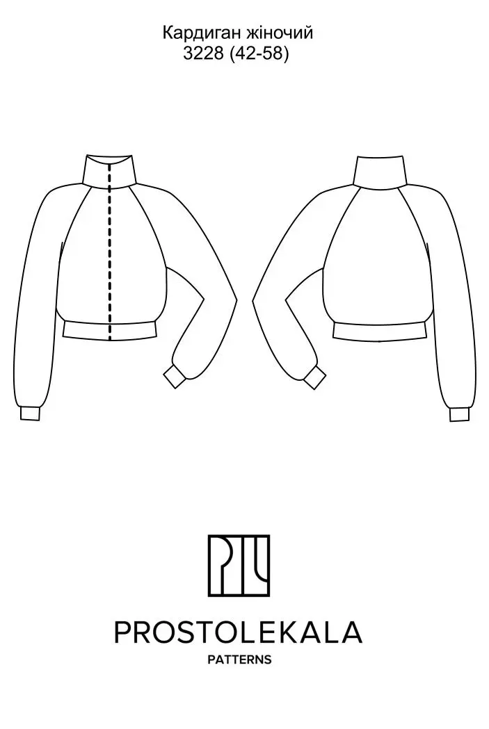 Wykrój 3228 kardigan damski
