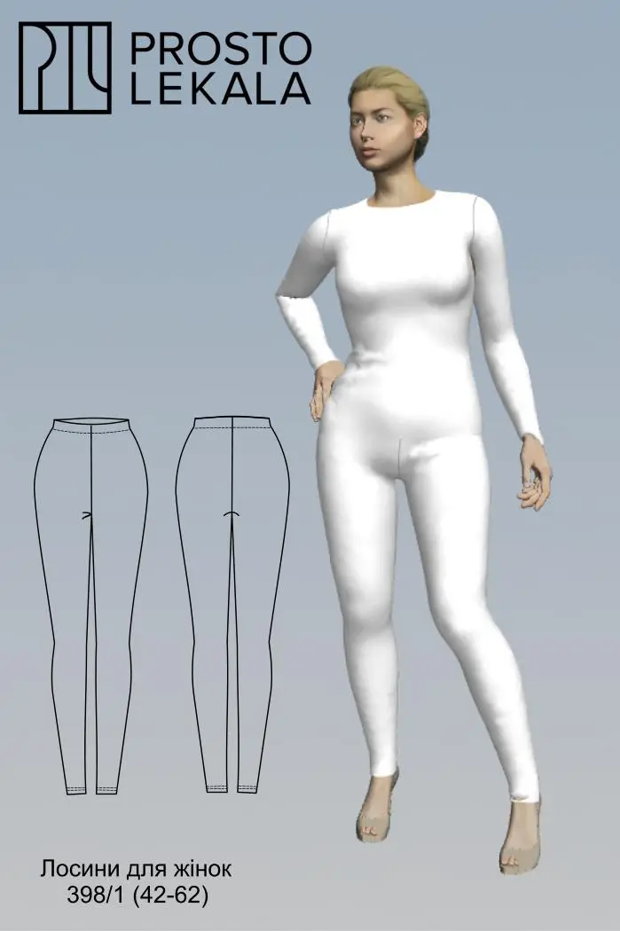 Pattern 398/1 thermal leggings for women