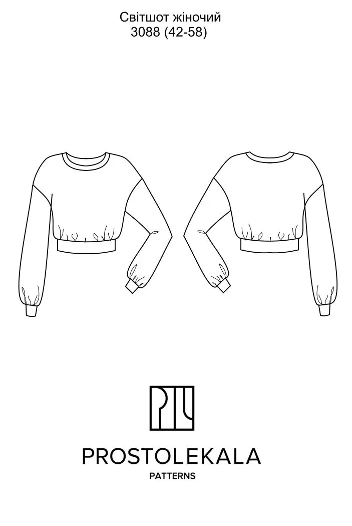 Wykrój 3088 sweatshirt damski