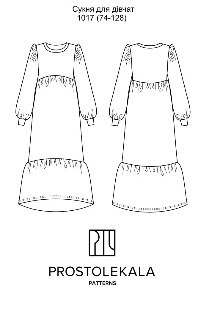 Pattern 1017 dress for girls