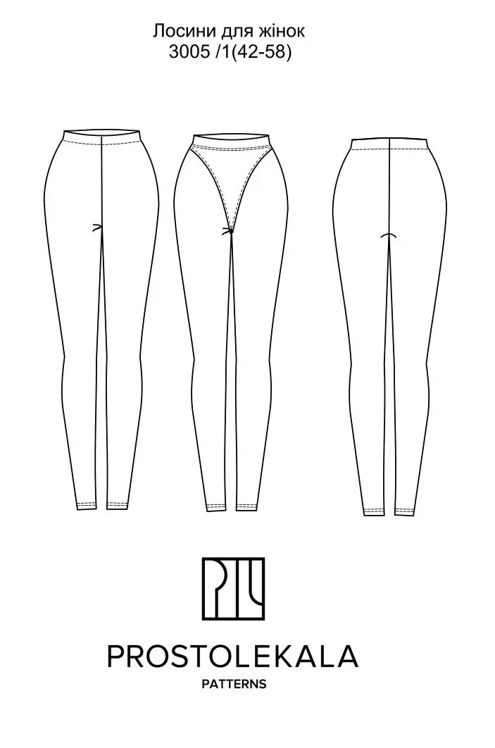 Wykrój 3005/1 legginsy damskie