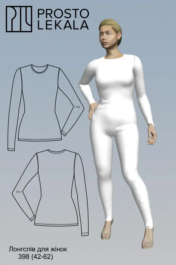 Pattern 398 longsleeve for women
