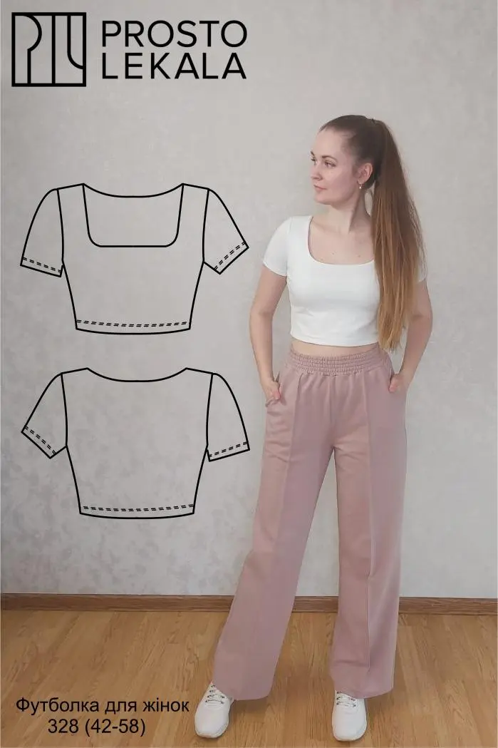 Pattern 328 crop t-shirt for women