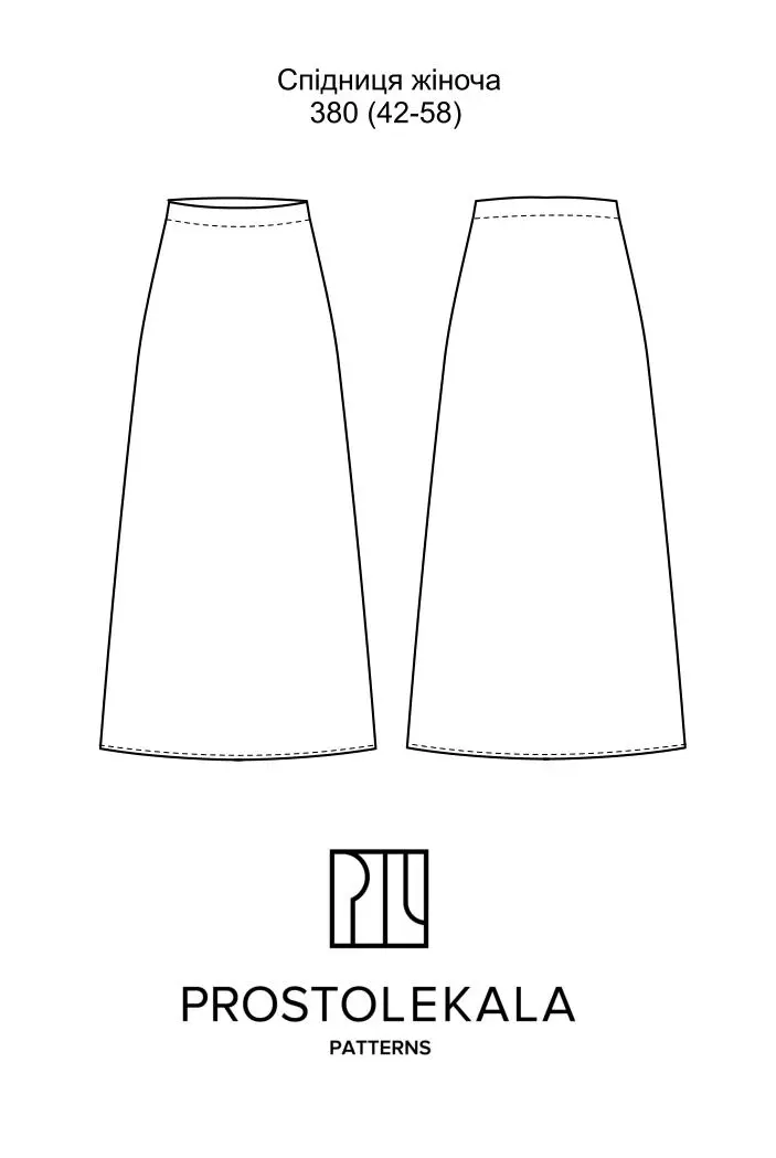 Pattern 380 skirt for women