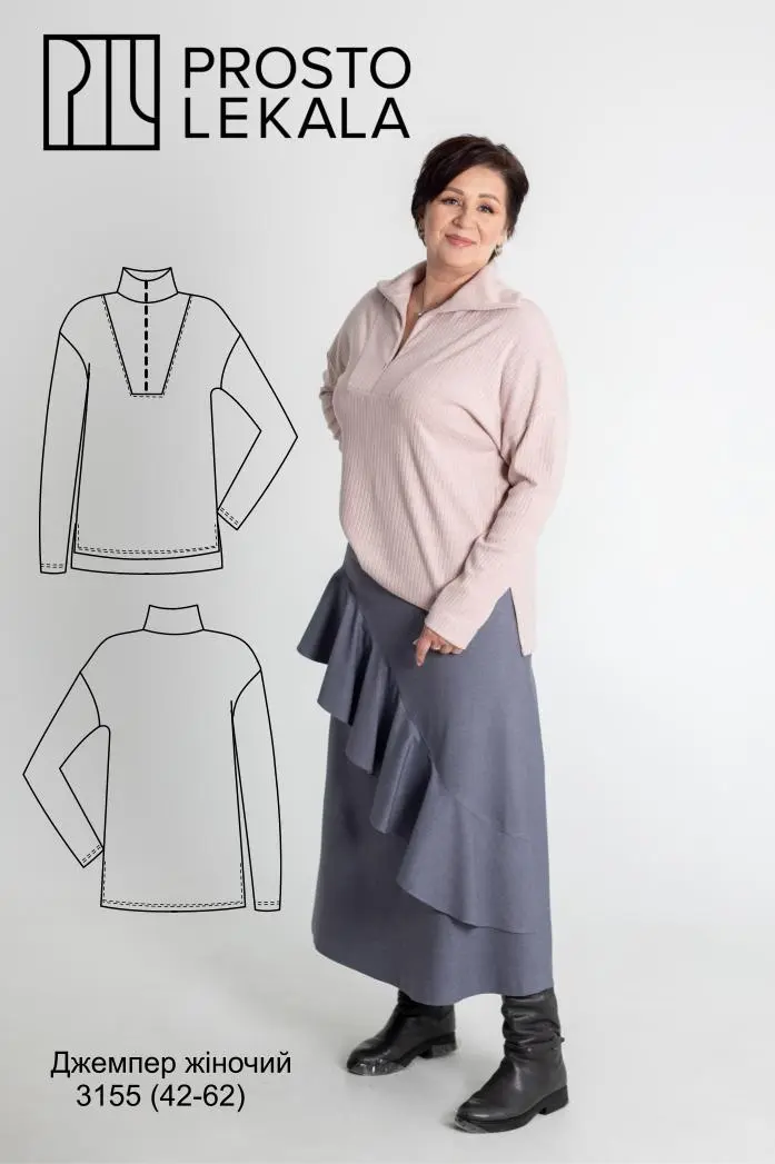 Wykrój 3155 sweter damski
