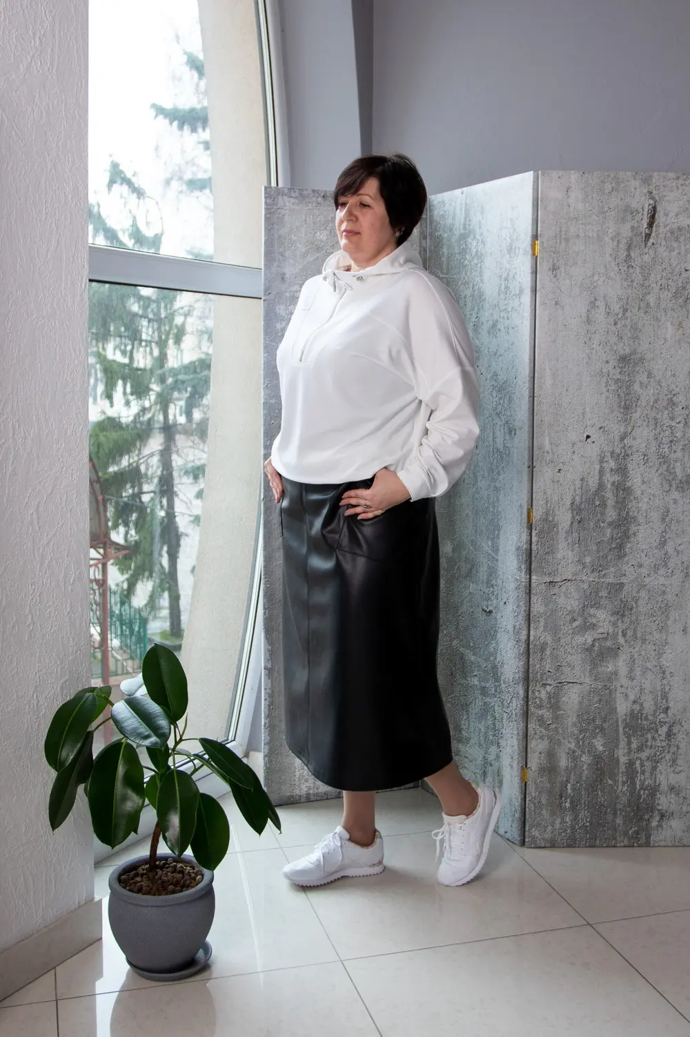Pattern 3034 Eco-leather sundress for women