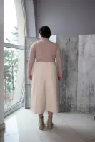 Pattern 3028 skirt made of eco-leather for women