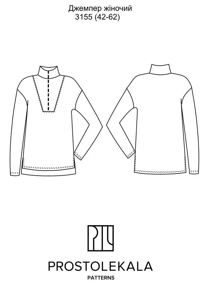 Wykrój 3155 sweter damski
