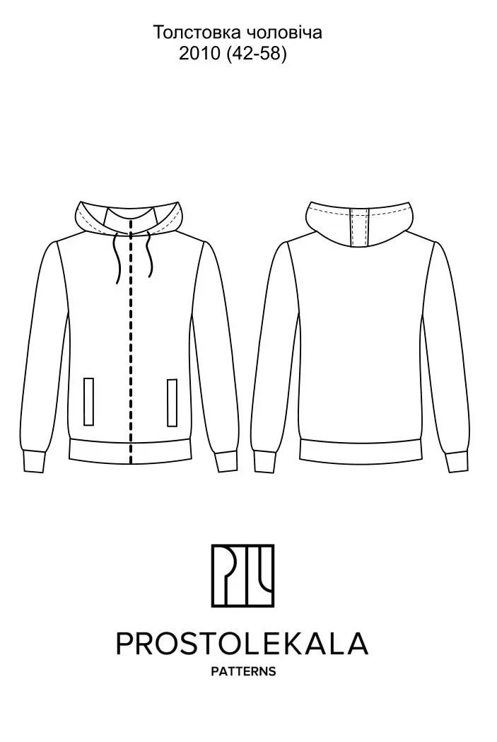 Wykrój 2010 bluza męska