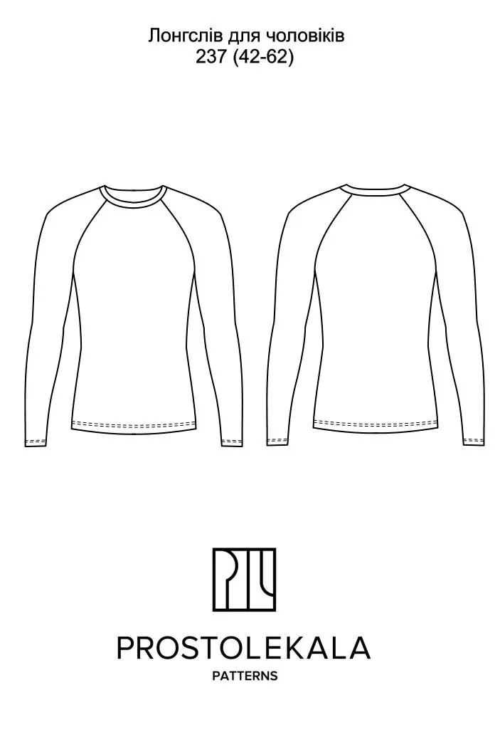 Pattern 237 long sleeve for men