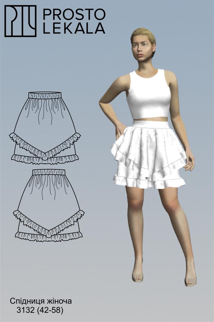 Викрійка 3132 спідниця для жінок &mdash; ілюстрація моделі