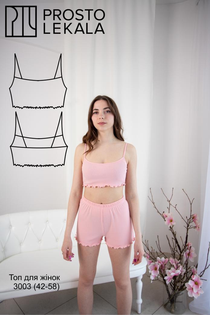 Викрійка 3003 топ для жінок &mdash; приклад готового виробу